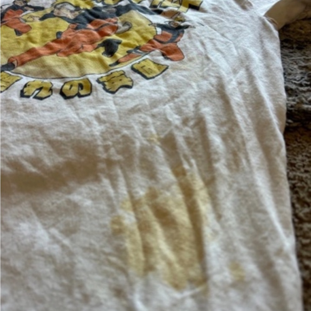 Kids Anime Graphic Tee - White & Orange Naruto Design - Picture 2 of 3